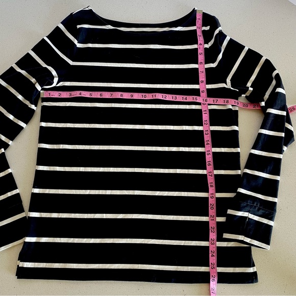 Belle by Kim Gravel black and white striped top size small - Picture 2 of 5